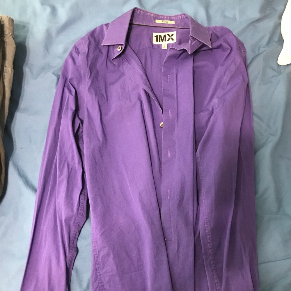 Express 1MX Fitted Dress Shirt